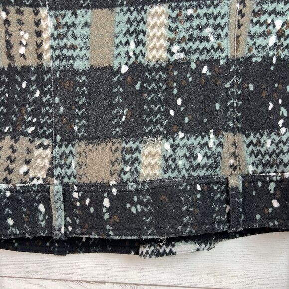 Free People Women’s Plaid Knit Moto Asymmetric Zip Lined Jacket Size 2 - Picture 8 of 11